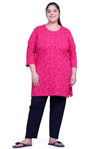 Image of RYSH Women's Plus Size Printed Longline Tops | Printed longline tops in multiple colours and plus sizes
