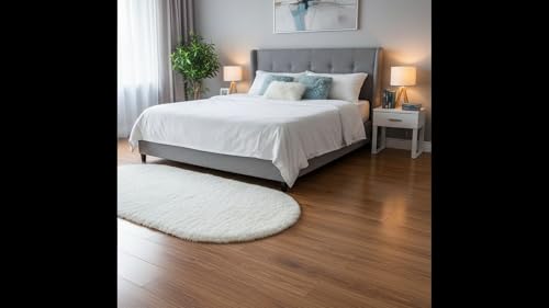 Image of Fluffy Silky Micro Fiber Polyster Carpet /Runner for Bedroom, Study Room, Playing Room, Guest Room ETC. 1.5x4 Feet, (Ivory)