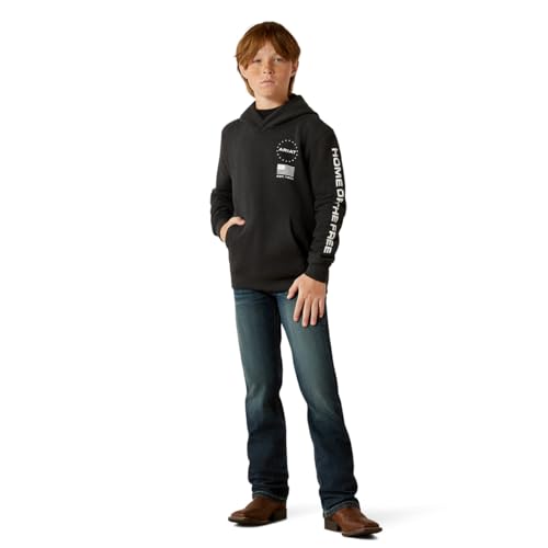 Ariat Boy's Charcoal Sponsor Patriot Hoodie3