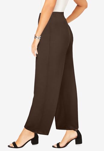 Jessica London Women's Plus Size Everyday Stretch Knit Wide Leg Pant3