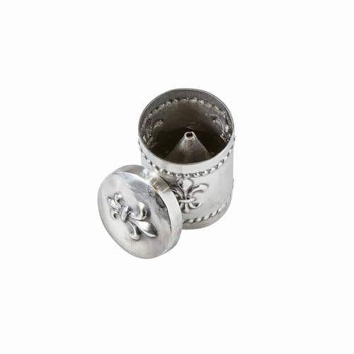 Loberon Kerzenanspitzer Fleur De LYS - zum Anspitzen von Stabkerzen - Nostalgische Ornamente - Hübsch Verziert - Kerzenzubehör - Kerzenaccessoires - Messing antiksilber