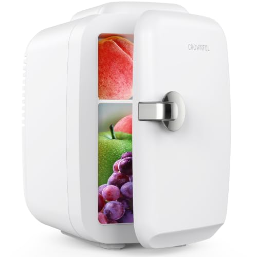CROWNFUL Mini Fridge, 4 Liter/6...