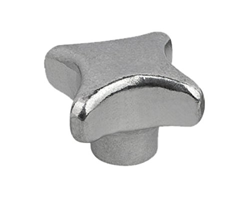 Kipp 06156-308016 Aluminum Palm Grips, Style C, Metric, Tumbled Finish, 80 mm Top Length