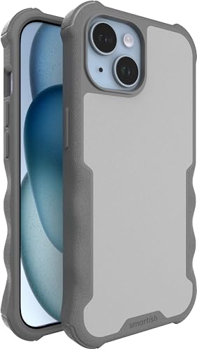 Coque iPhone 15 MagSafe Smartish Gripzilla blindée et robuste contre les chutes en zone grise