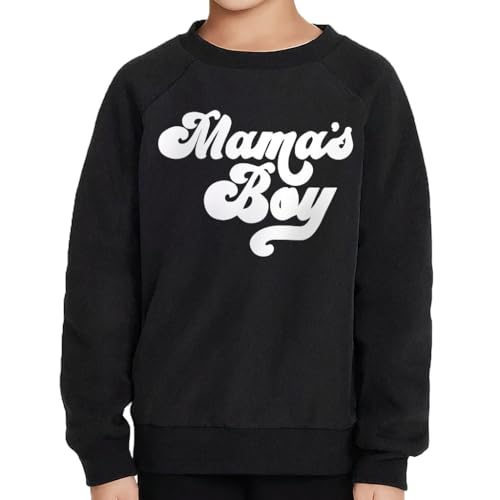 Mama's Boy Graphic Toddler Raglan Sweatshirt - Minimalist Gift Ideas - Funny Boys' Clothing