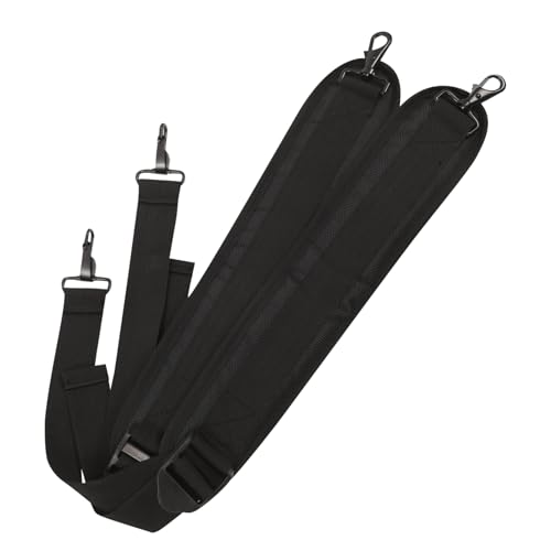 TENDYCOCO 2個 楽器スト バッグ 荷物 スーツケース ベルトポーチ スリング バックパックスト パッド ショルダースト オックスフォード生地、パールコットン Black
