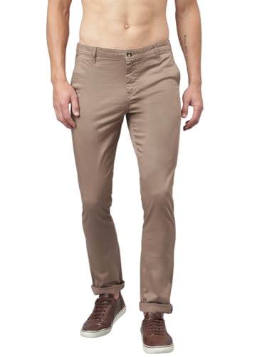 Image of Thomas Scott Men's Classic Slim Fit Easy Wash Mid-Rise Chino Pant (Brown, 32)