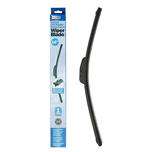 Streetwize - 16-Inch Curved Wiper Blades - Soft Rubber - Adapters Included - Extremely long lasting blades resistant to heat and cold