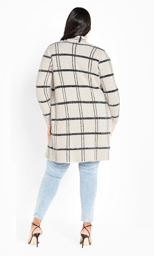 Image of Avenue Women's Plus Size Emily Check Coatigan