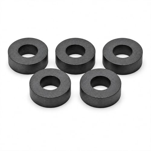 Ferrit Magnete 20 x10 x 5 mm 5 Stück Keramik Magnet Ringmagnet mit Loch unbeschichtet Schwarz Starke Magnetring Große Industriemagnete Hartferrit Lochmagnete für Handwerk DIY