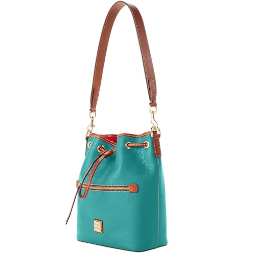 Dooney & Bourke Women's Drawstring in Pebble Grain Leather, Medium Sized Handbag with Drawstring Closure2