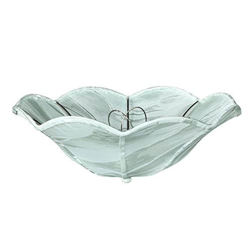 Image of Aspen Creative 52005 Ceiling Clip-on Lamp Shade, Transitional Design in Light Green with Wavy Pattern, 13 inch Diameter x 5 inch Height