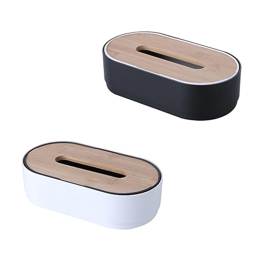 Garneck 2pcs Boxes Paper Box for Storage Tissue Dispenser Lids Home Decor Napkin Holder Paper Holder Pp