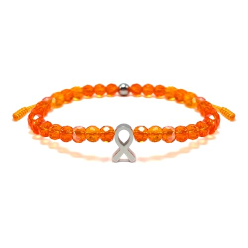 LAMIBEE Bracelet For A Cause, Crystal Bead Bracelet, Awareness Ribbon Bangle Bracelets, Wristbands for Awareness, Protection Surfer String Bracelet for Men, Women2