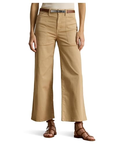 Lauren Ralph Lauren Women's Stretch Chino Wide-Leg Cropped Pants