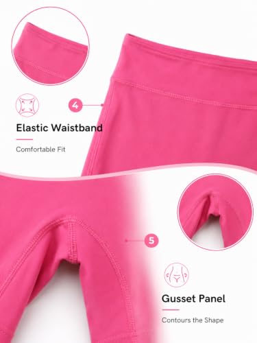 Image of WELAKEN Girls 2 Piece Athletic Outfit Kids Yoga Crop Tank Top and Biker Shorts Set