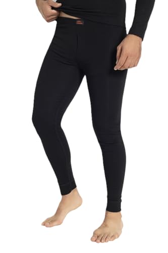 Men's Thermal Base Layer Leggings, Long Johns, Moisture-Wicking Winter Underwear, Made in Turkey, Black2