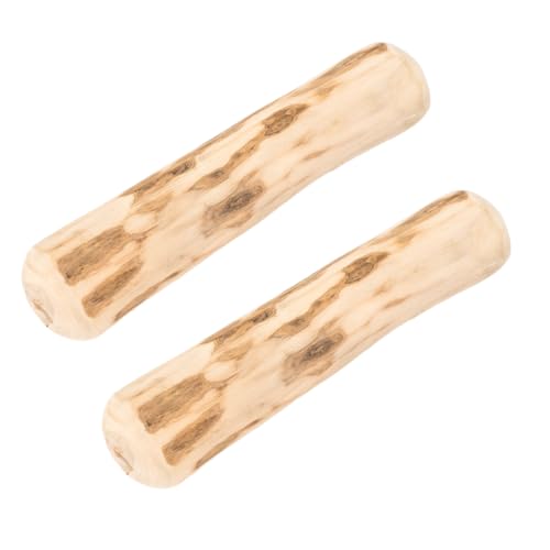 Kauknochen Hunde- Natürlicher Kaffeeholz, Holzknochen als Hundespielzeug für Welpen, 2er Pack Kauknochen Hund als Zahnpflege & Kauspielzeug, Hundezubehör für Welpen & kleine Hunde