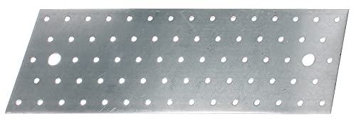 Alberts 342319 Chapa perforada, galvanizada sendzimir, 300 x 100 x 2 mm