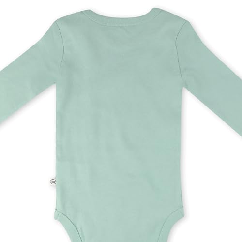 HonestBaby Baby 3-Pack Long Sleeve Bodysuits One-piece Organic Cotton for Infants4