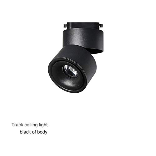 Preisvergleich Produktbild Drreny Oberflächenmontierte LED-Deckenleuchten Küchenarmaturen COB Hintergrund Spot Lampenwinkel einstellbar Schwarz Weiß Lampenschirm AC85-265V schwarzes Gleismodell