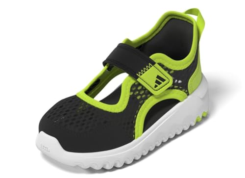 adidas Kids SummerFlex Sneaker, Black/Lucid Lemon/Pulse Lime, 8 US Unisex Toddler