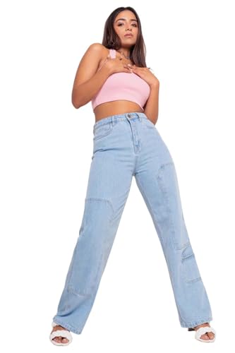 Image of KOTTY Women High Rise Straight Jeans
