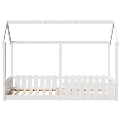 Vidaxl Giroletto Casetta Bambini Bianco 80X200 Cm Legno Massello Pino, Struttura Letto Casa Per Bambini, Giroletto Per Bambini, Telaio Letto Per Bambini - 5
