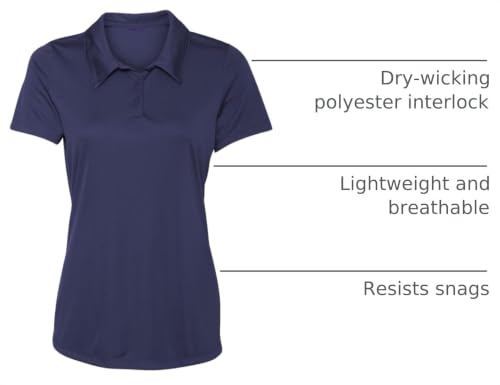 Image of Opna Women's Dry-Fit Golf Polo Shirts 3-Button Golf Polo's in 20 Colors XS-3XL Shirt