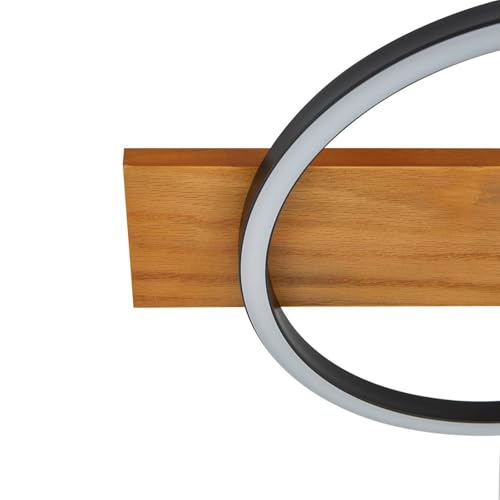 Plafonnier LED Galad en bois marron variable à 3 lampes pour salon - 7