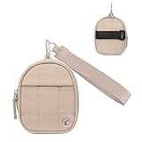CLUCI Mini Backpack Keychain Wallet Small Change Quilted Coin Purse Cute Puffer Wristlet Pouch with 3 RFID Card Slots