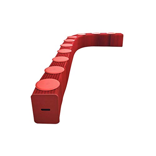Red 3/6/9-seat Telescopic Stool Can Change Shape When Used as a Table Sitting Height 28CM/42CM (Color : Red, Size : (19-600)×30×28CM)