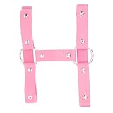 AKOOSY Giarrettiera Punk in Pelle con Anello Doppio per Girocoscia Donna Unica Elasticizzata Accessorio Gotico per Autoreggenti e Look Street Chic immagine
