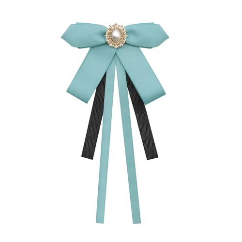 Image of LJBFNN Womens Bow Tie, Clip on Bow Ties Pre Tied Bowtie for Women Girls Ribbon Rhinestone Bow Tie for Shirt Uniform Wedding