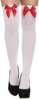 Style Lockers® Ladies Girls Thigh High Hold Up Stocking With lace Satin Bow Over Knee Socks Daily Dress Party Favours