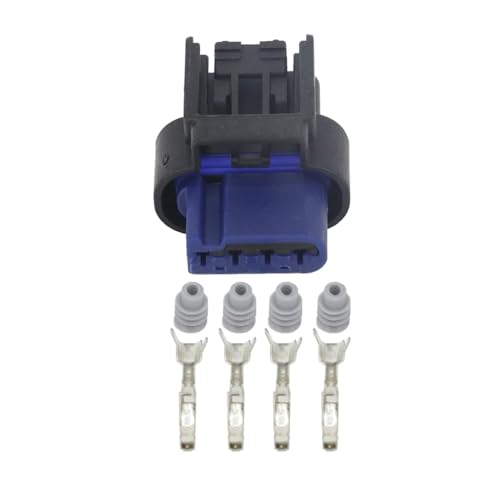 XIOKLM 4-poliger weiblicher Kfz-Steckverbinder, Kabelbaum-Steckverbinder WPT-1309 mit Anschluss DJ7045-1-21(5 Sets)