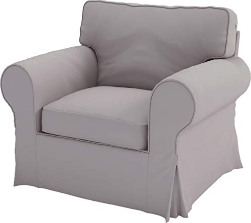 Sofa Covers Custom Made Compatible for IKEA Ektorp Armchair or Chair Sofa Slipcovers (Polyester Flax Light Gray, Ektorp Chair)