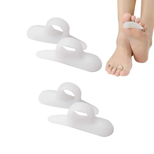 Almohadillas de gel de Silicona para Dedos de Martillo,2 pares Bajo Dedos Apoyo Pinza para Mazo de Torcido Dedos de los Pies Corrector de Accesorios Cabello Separadores de Dedos de Silicona