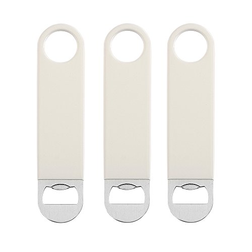 QLL 3 Pack 7" Heavy Duty Flat Bottle Opener, White