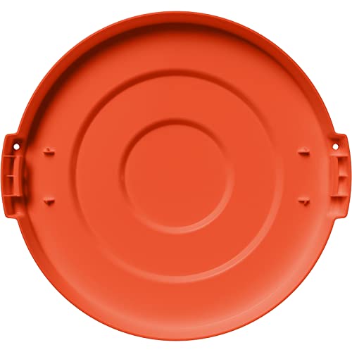 Image of SPARTA Bronco Lid for 10 Gal. Trash Can, Durable, Food-Safe, NSF and HACCP-Compliant, Lid for Commercial Use (Container Sold Separately - Fits Bronco Only), Polyethylene, 10 Gallon, Orange