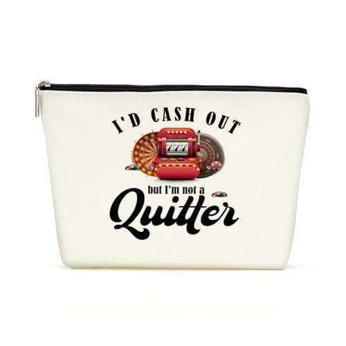 Funny Gambler Casino Slot Machine Makeup Bag Cosmetic Bag Inspired Gambler Gifts Gambling Casino Lover Gift for Women Friend Mom Grandma Aunt Nurse Retirement Christmas Birthday Friendship Gifts