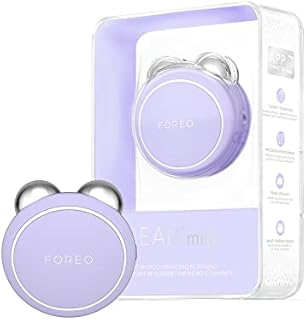 FOREO BEAR Mini Microcurrent Facial Device Face Sculpting Tool Instant Face Lift Firm & Contour Reduce Double Chin Non-Invasive Increases Absorption of Facial Skin Care Products Lavender