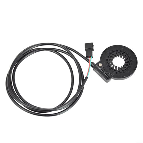 EffiFish Sensor de velocidad de 6 imanes en el lado izquierdo para bicicleta eléctrica Scooter, cable de 1,1 m, 5 V, pastilla de efecto Hall, pieza de repuesto de plástico compacto, color negro