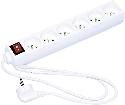 Expert Line 486011  Regleta de 6 enchufes con interruptor, 16 A