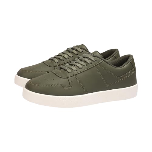 Image of Neeman's Men's Mono Court Sneakers | Lightweight Synthetic Casual Shoes with Cushioned EVA Sole | Flexible Walking & Everyday Comfort Sneakers