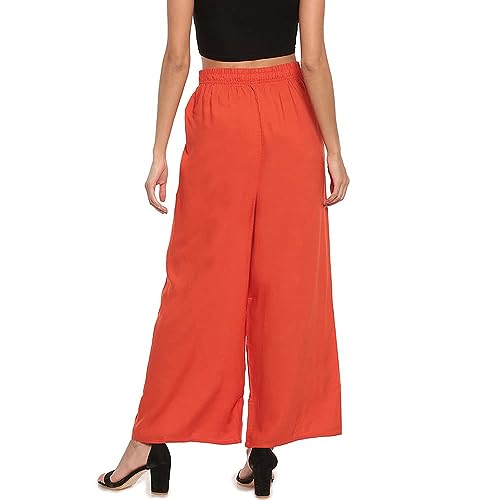 Image of Fancy Star Women Super-Combed Cotton and Rayon Solid Full Length Regular Palazzo