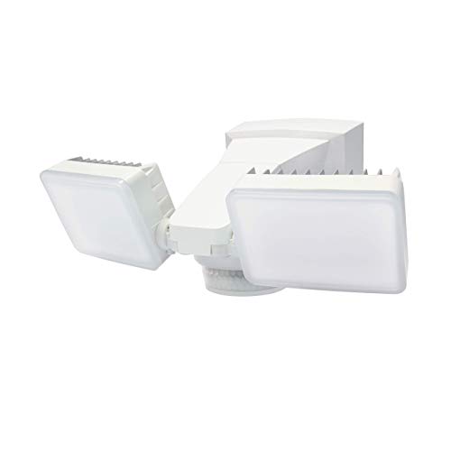 LM2402WH 21W LED Motion Sensor Motion Security Outdoor Flood Light, 70' Detection, Eave Mount Wall Mount