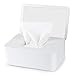 O-Kinee Porta Toallitas Bebe, Caja para Toallitas, Caja para Toallitas Húmedas, Calienta Toallitas Humedas Bebe, Dispensador Toallitas Bebe con Tapa Sello para Escritorio Hogar, Blanco