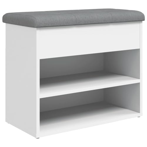 Genérico Banco Zapatero Blanco 62x32x50 cm Madera de ingeniería,Bancos,Bancos para recibidores y almacenamiento-835096