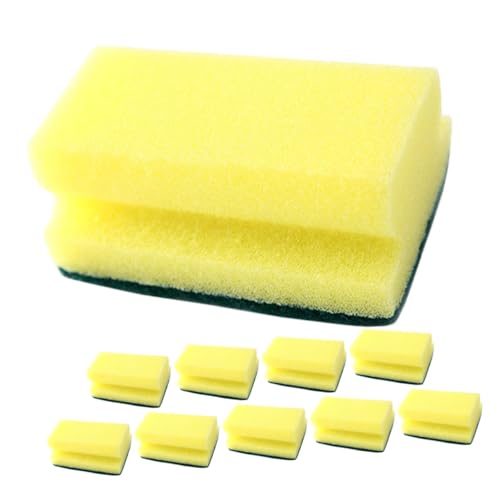 STOBAZA Cleaning Sponge Pad Pcs White Dish Sponges Scrub Pads for Pot Cleaning Scratch-Resistant Reusable
